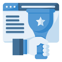 web award icon isolated useful for digital marketing, promotion, advertisement, technology, seo, web, website, internet, optimization, online, computer, network and other