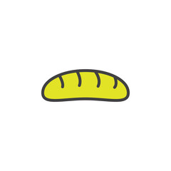 bread icon. sign for mobile concept and web design. outline vector icon. symbol, logo illustration. vector graphics.