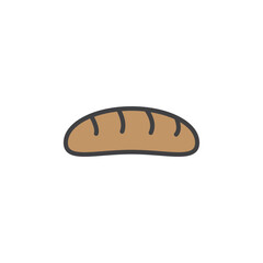 bread icon. sign for mobile concept and web design. outline vector icon. symbol, logo illustration. vector graphics.