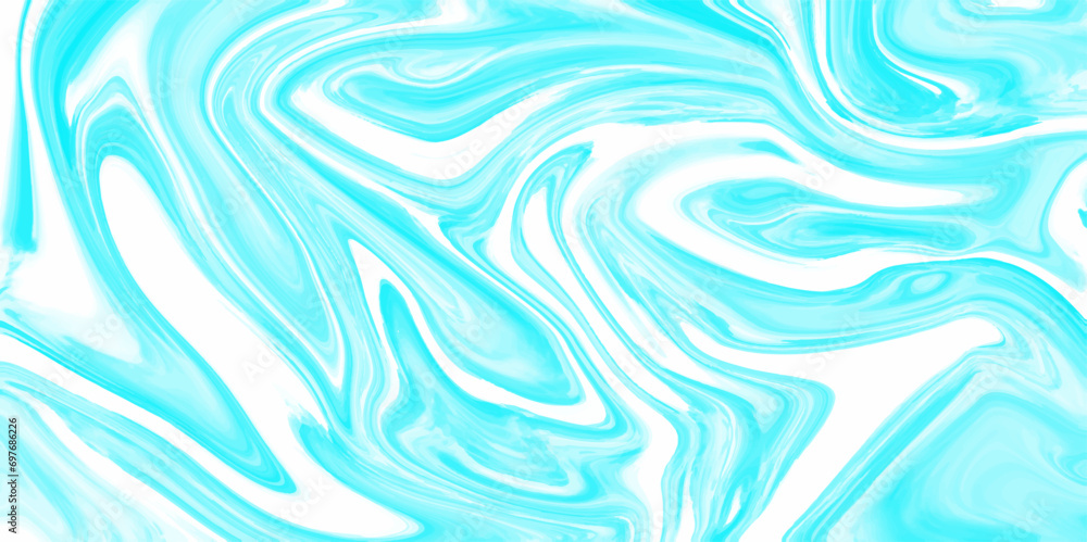 Poster white blue and white satin Ink Marble colorful abstract background liquid painting texture.Marble texture with natural pattern for background or design artwork.pattern can used for wallpaper .