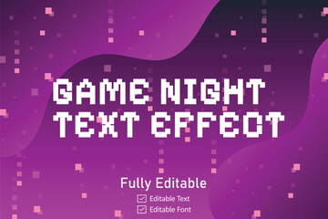 Pixel game text effect