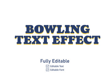 Bowling game text effect