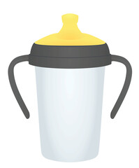 Isolated baby bottle. vector illustration
