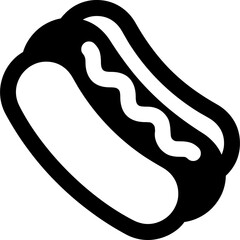 hotdog logo vector, hotdog icon vector, black and white hotdog vector, hotdog sticker vector, hotdog emoji vector - obrazy, fototapety, plakaty
