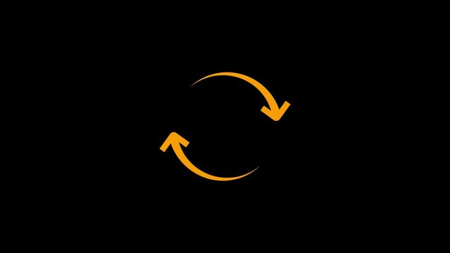 Refresh icon, sync repeat and reload arrow rotation icon symbol. exchange, convert button sign. update icon with Circular arrow . and arrow rotted animation .
