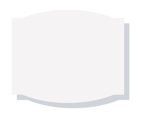 Blank memo shape. White paper note template