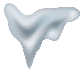 Snow cap mockup. Winter frost roof ice