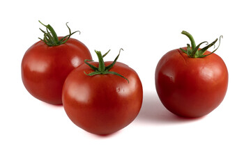 Tomato isolated on white background. With clipping path. Full depth of field.