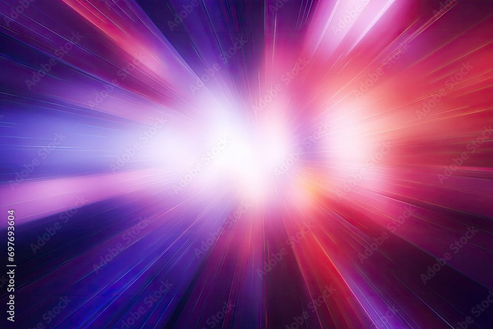 Poster abstract background with the colored dots and blurred rays of light
