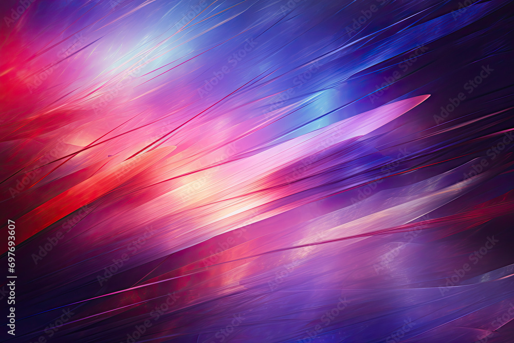 Poster abstract background with the colored dots and blurred rays of light