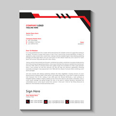 Modern and business letterhead template design