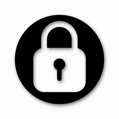Lock padlock icon. Vector sign.