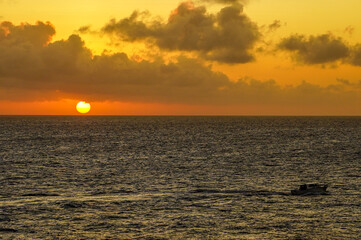 sunset over the ocean