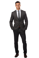 portrait of a male in business outfits isolated