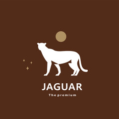 animal jaguar natural logo vector icon silhouette retro hipster
