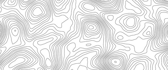 Topo contour map on white background, Topographic contour lines.	