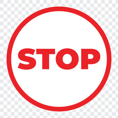 Red stop sign icon with text flat icon for apps and websites. stop sign icon vector illustration