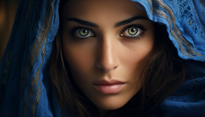 arab girl with blue eyes