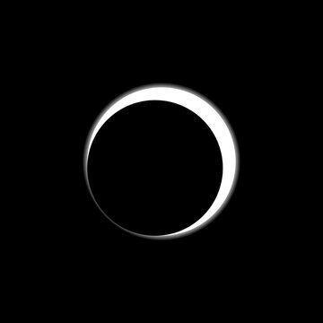 eclipse of the sun with corona. Digital artwork creative graphic design