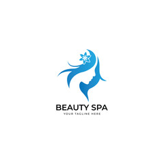 Beauty spa logo template design illustration