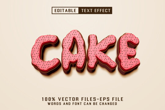 Cake Editable Text Effect