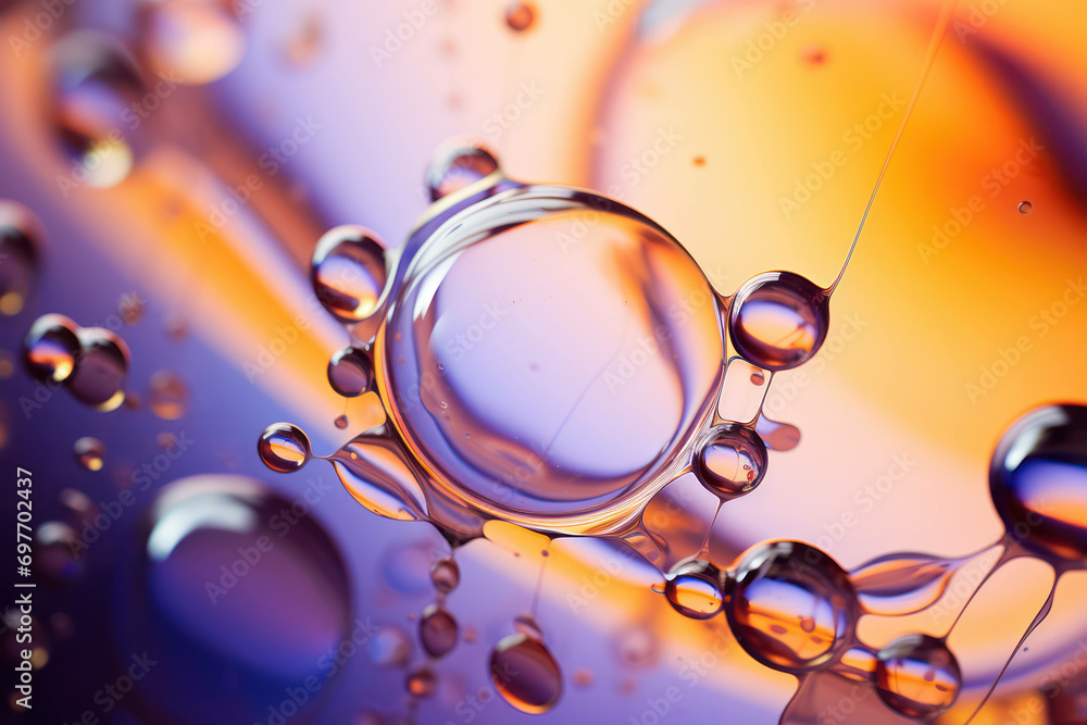 Poster background liquid texture background blue drop macro pattern light wet abstract bubble water