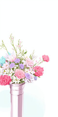 花瓶にいけられた花のブーケ