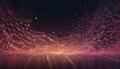 Abstract technology particles lines mesh background. Vector abstract graphic design banner pattern background web template.