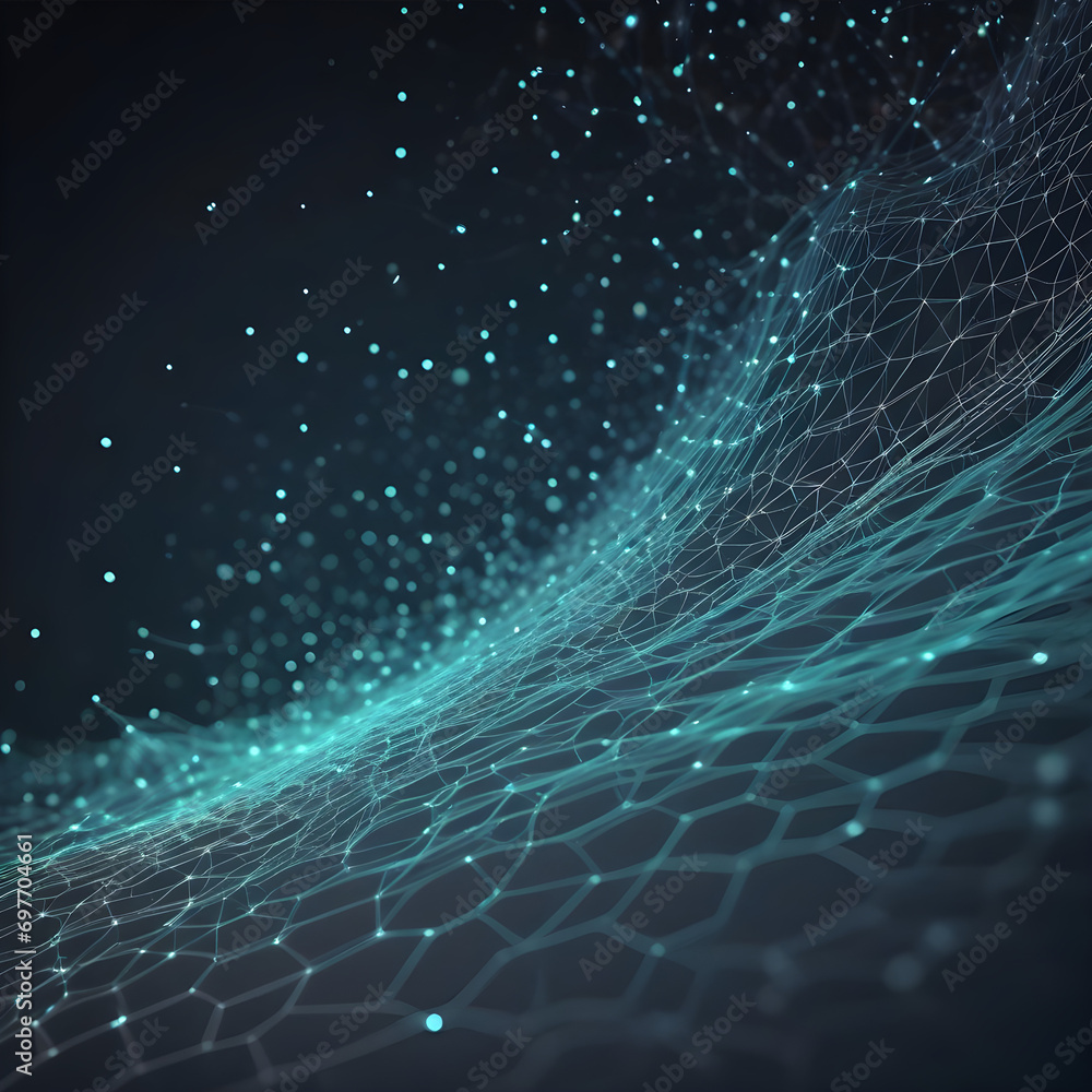Aufkleber abstract technology particles lines mesh background. vector abstract graphic design banner pattern b