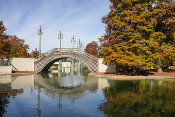 Naklejka premium bridge in the park