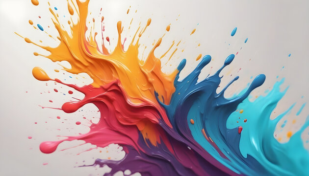 Color brushstroke oil or acrylic paint design element. Vector illustration