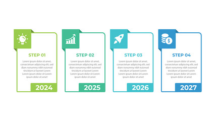 Timeline Infographic elements data visualization vector design.Vector linear infographic with nine conected elements.