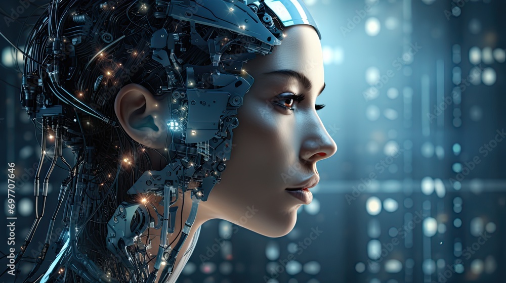Poster Involves machines or systems that mimic cognitive functions associated with human intelligence