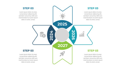 Timeline infographic icons designed for abstract background template.  Vector business template for presentation.