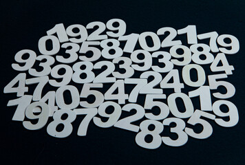 Background or texture of numbers. Finance data concept. Mathematic. Banking or currency. Business and economic growth.
