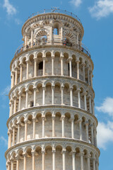 Italy, Pisa, July 26, 2023. The Tower of Pisa is the bell tower of the Cathedral of Our Lady of the...