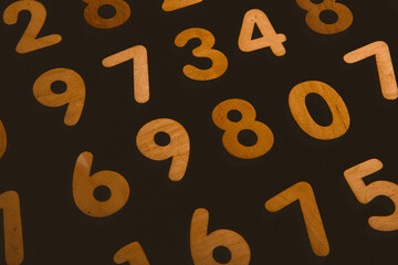 Background or texture of numbers. Finance data concept. Mathematic. Banking or currency. Business and economic growth.