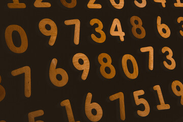 Background or texture of numbers. Finance data concept. Mathematic. Banking or currency. Business and economic growth.