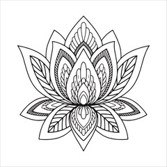Stylish , fashionable  and awesome Lotus Flower art and illustrator