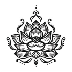 Stylish , fashionable  and awesome Lotus Flower art and illustrator