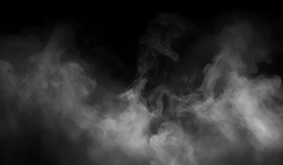 Foto op Plexiglas Abstract powder or smoke effect isolated on black background © Riz