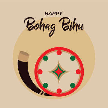  vector illustration of happy bihu festival