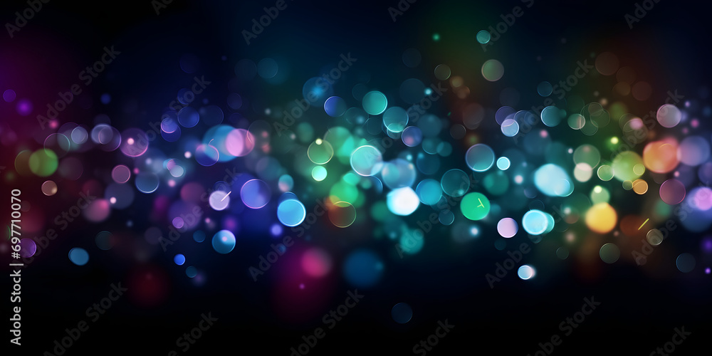 Poster Defocused Lights and Dust Particles. Abstract circular bokeh background and Vintage Crystal. Background Texture