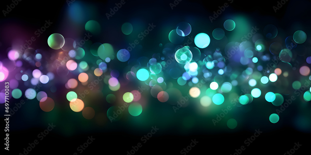 Poster Defocused Lights and Dust Particles. Abstract circular bokeh background and Vintage Crystal. Background Texture