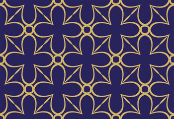 gold pattern on blue background..Background image. Abstract decorative vintage texture. Seamless illustration for design.