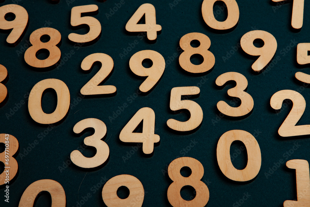 Poster background or texture of numbers. finance data concept. mathematic. banking or currency. business an