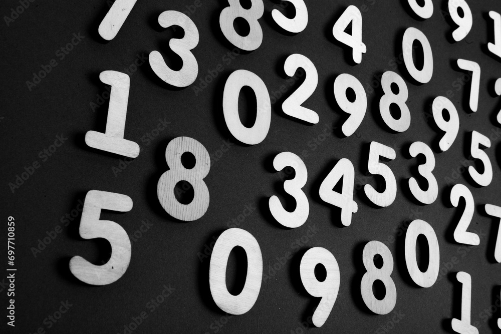 Poster background or texture of numbers. finance data concept. mathematic. banking or currency. business an