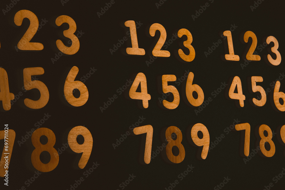Poster background or texture of numbers. finance data concept. mathematic. banking or currency. business an