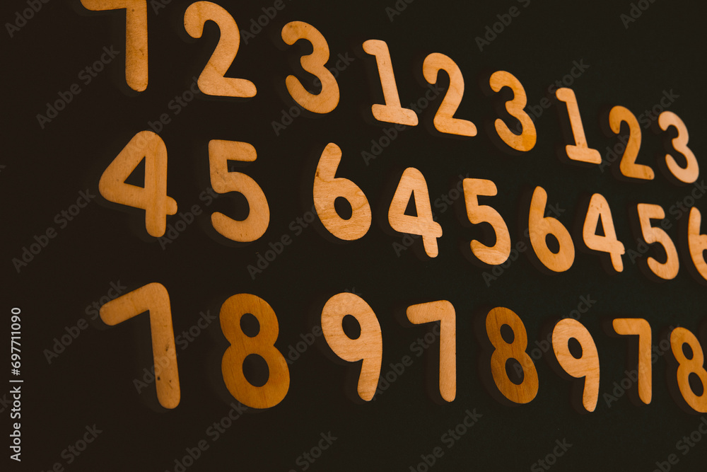 Poster background or texture of numbers. finance data concept. mathematic. banking or currency. business an