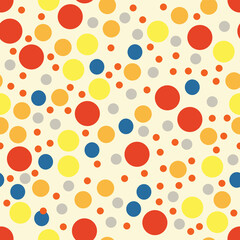Seamless Polka Dot Kaleidoscope in Harmony of Hues